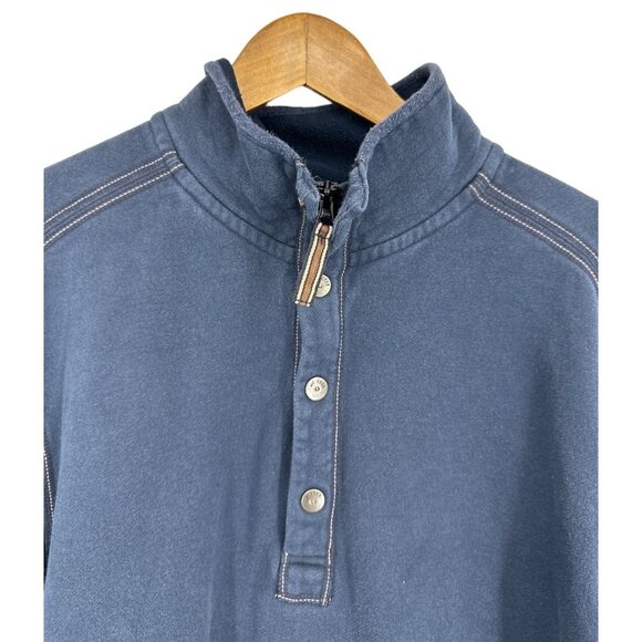 Tommy Bahama Long Sleeve 1/2 Zip Snap Island Modern Fit Sweatshirt Size L - Picture 2 of 10